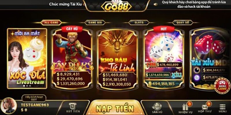 Giao diện tại Go88 thu hút