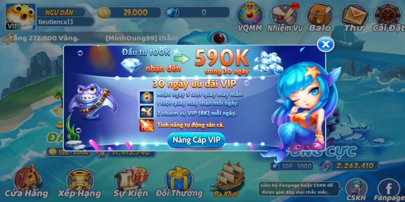 Bắn Cá Tiểu Tiên Cá - Con game cược siêu ngon