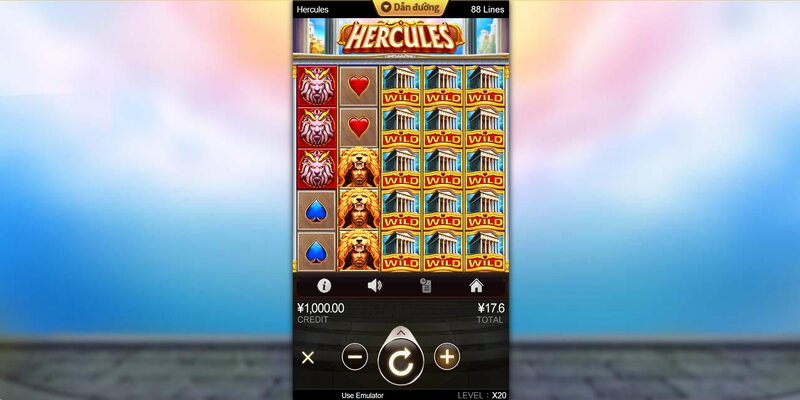 Giao diện quay số của game cược Thần Hercules siêu hot