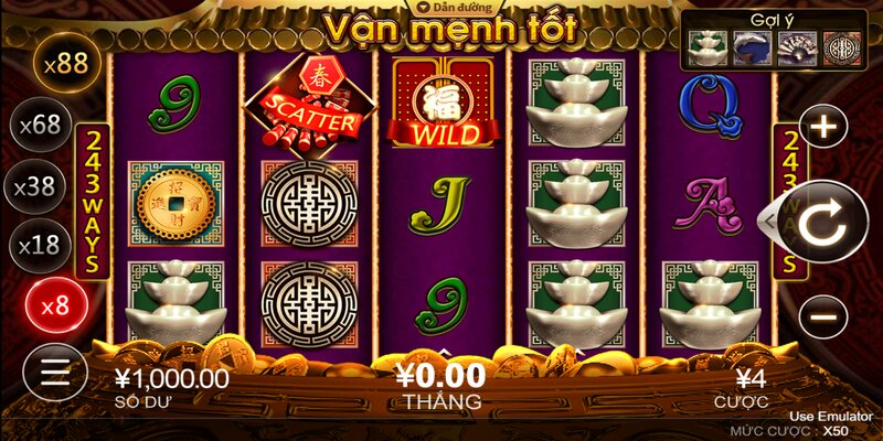 Giao diện quay số của game Vận Mệnh Tốt