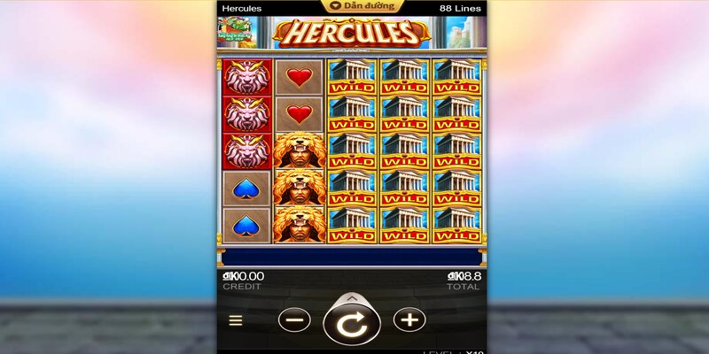 Giao diện chính của game Hercules Wild Stack